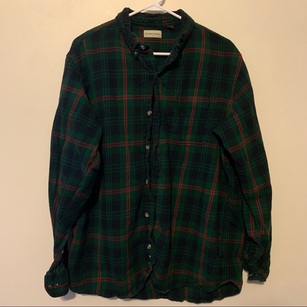 Green and Red Hobbs Creek flannel shirt